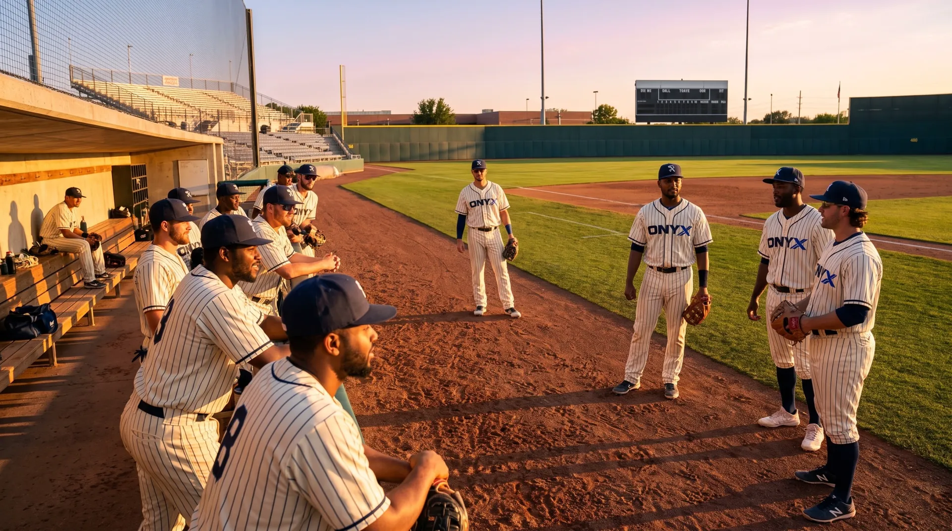 Baseball team in custom Onyx kits