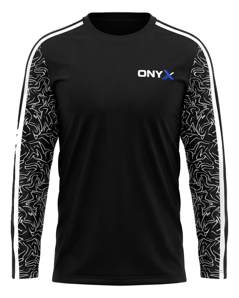Warm-Up Shooting Shirt — Black / white custom shooting shirt