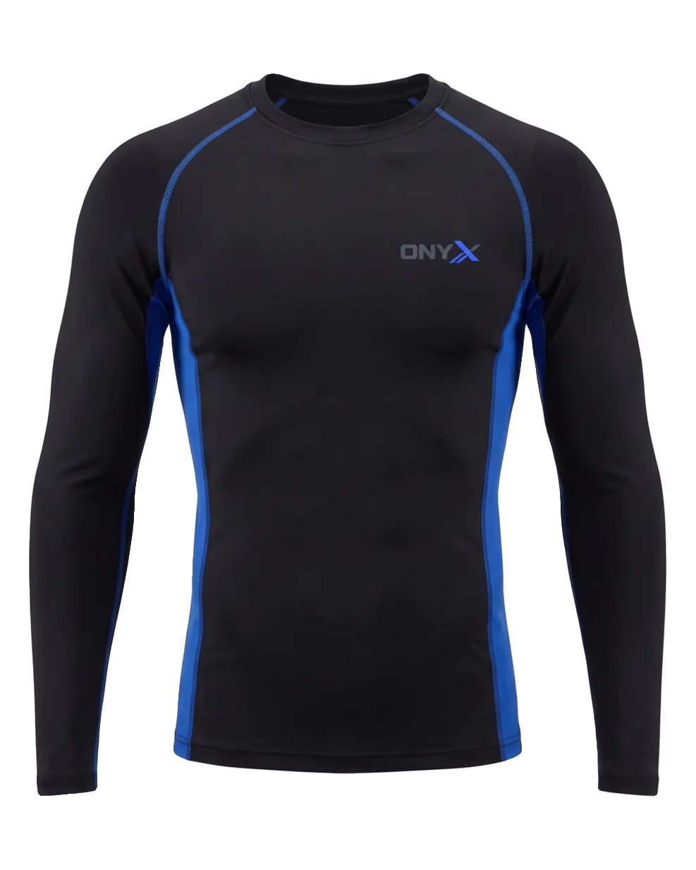Second-Skin Base Layer — Black / cobalt custom compression top