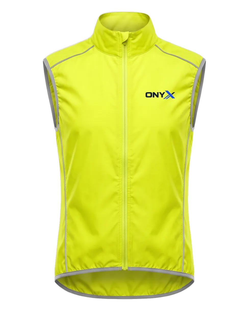 Echelon Wind Gilet — Fluoro yellow custom gilet