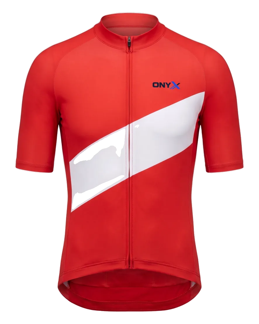 Echelon Race Jersey — Red / white custom cycling jersey