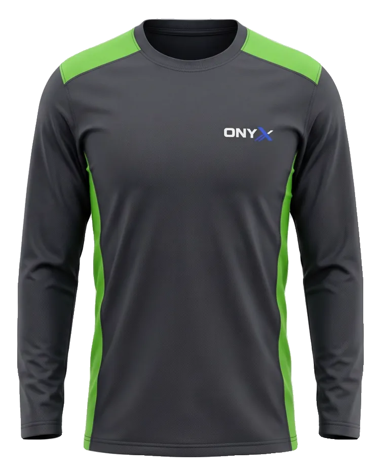 Contact Training Top — Charcoal / lime custom training top