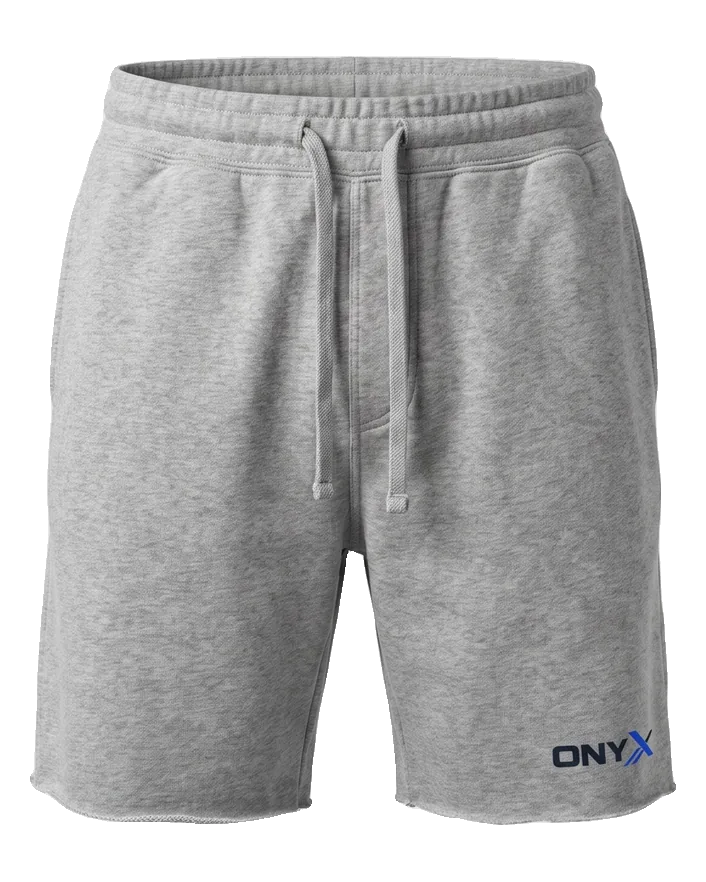 Heavyweight Fleece Shorts — Heather grey custom fleece shorts
