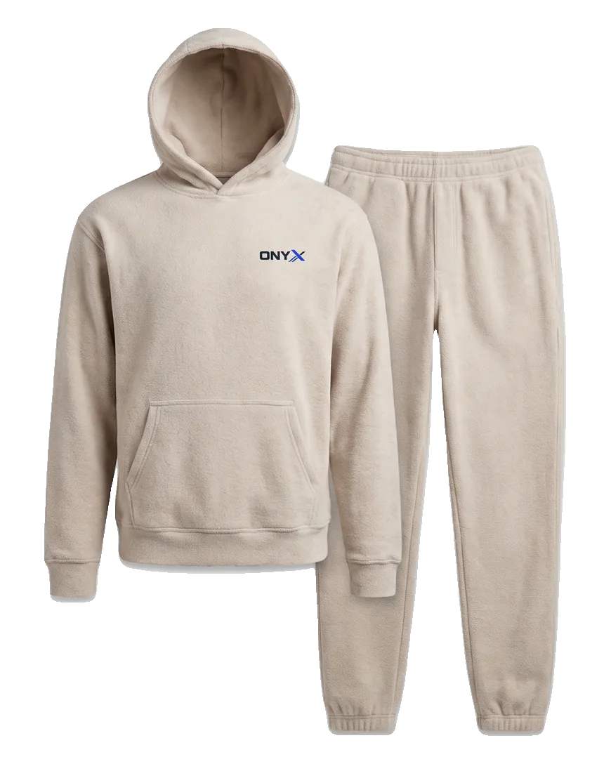 Fleece Lounge Set — Oatmeal custom fleece set