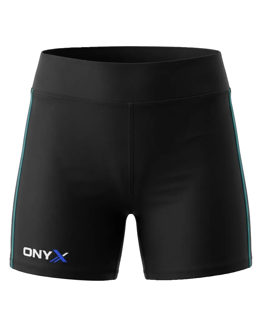Rally Volleyball Shorts — Black custom match shorts