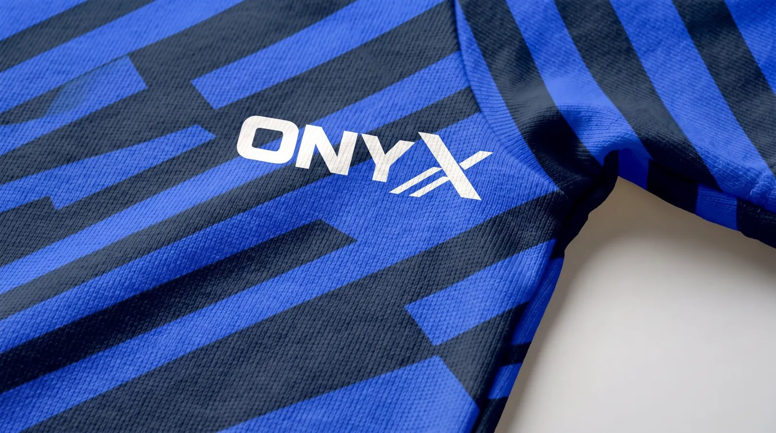 Sublimation close-up of the Onyx logo