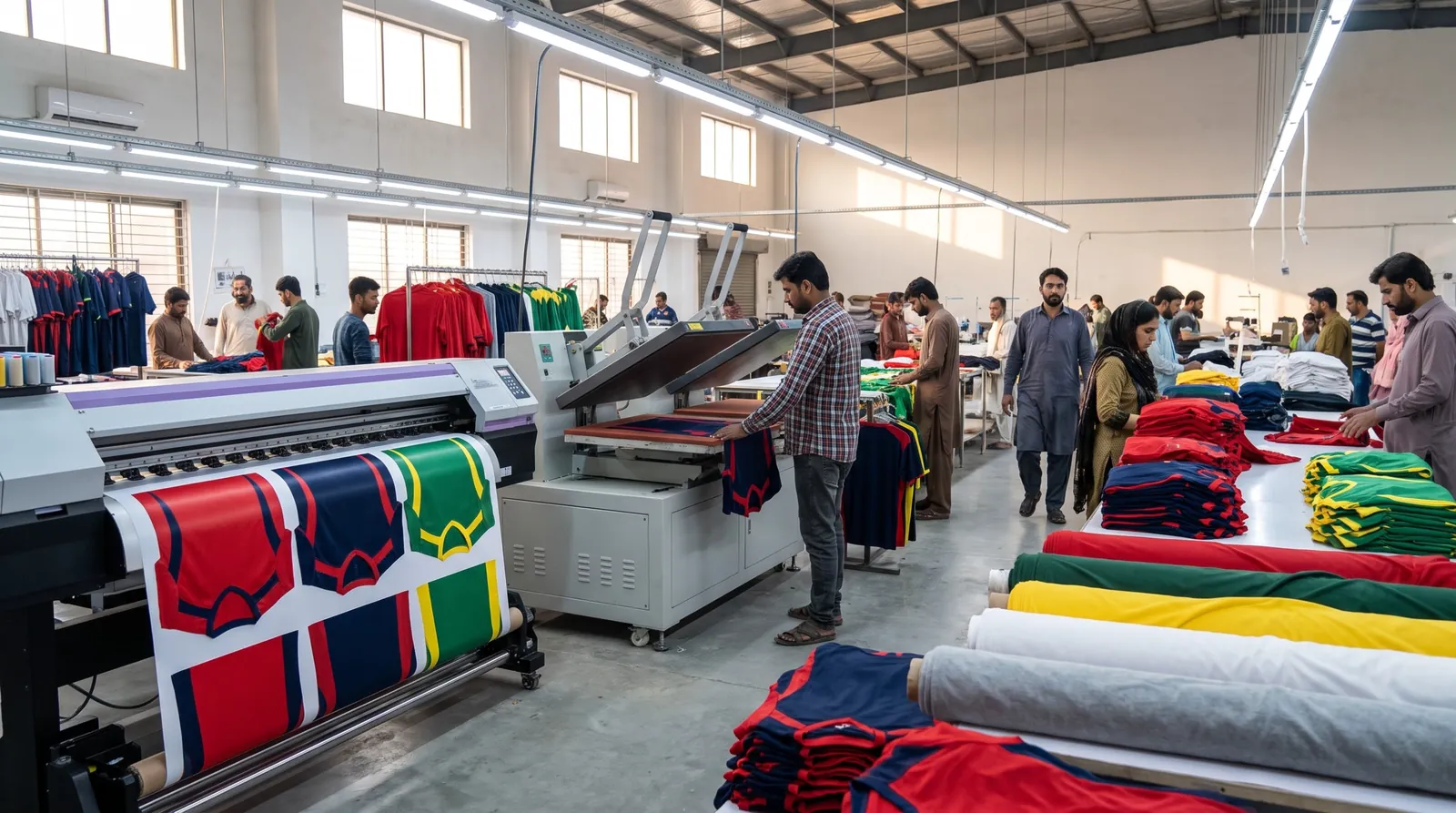 Print & decoration at the factory in Sialkot