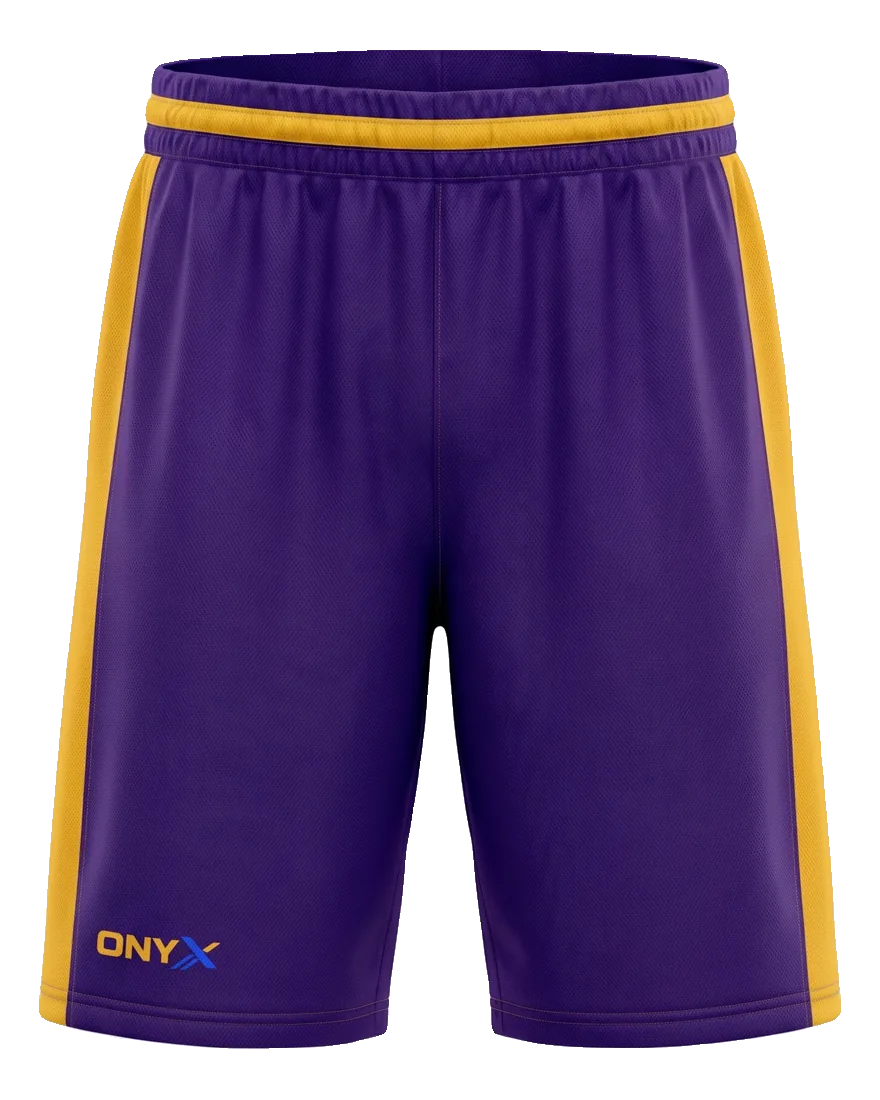 Baseline Game Shorts — Purple / gold