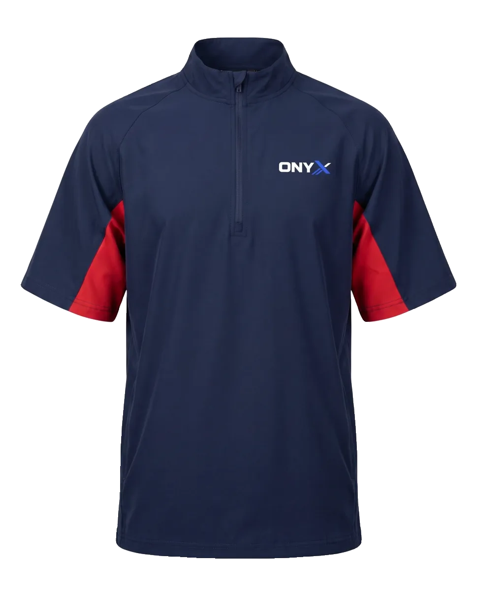 Cage Batting Jacket — Navy / red custom cage jacket