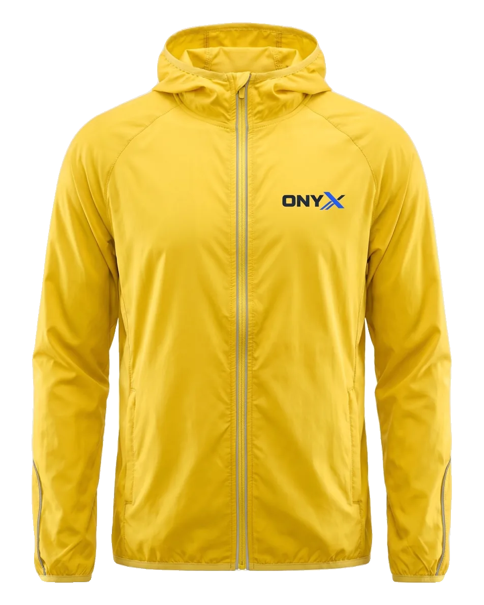 Tempo Packable Jacket — Sunshine yellow custom wind jacket